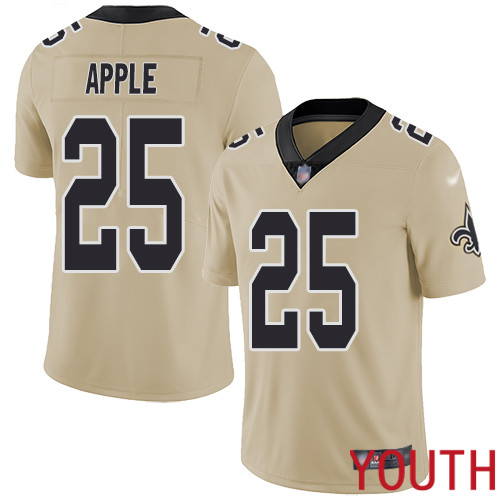 New Orleans Saints Limited Gold Youth Eli Apple Jersey NFL Football #25 Inverted Legend Jersey
